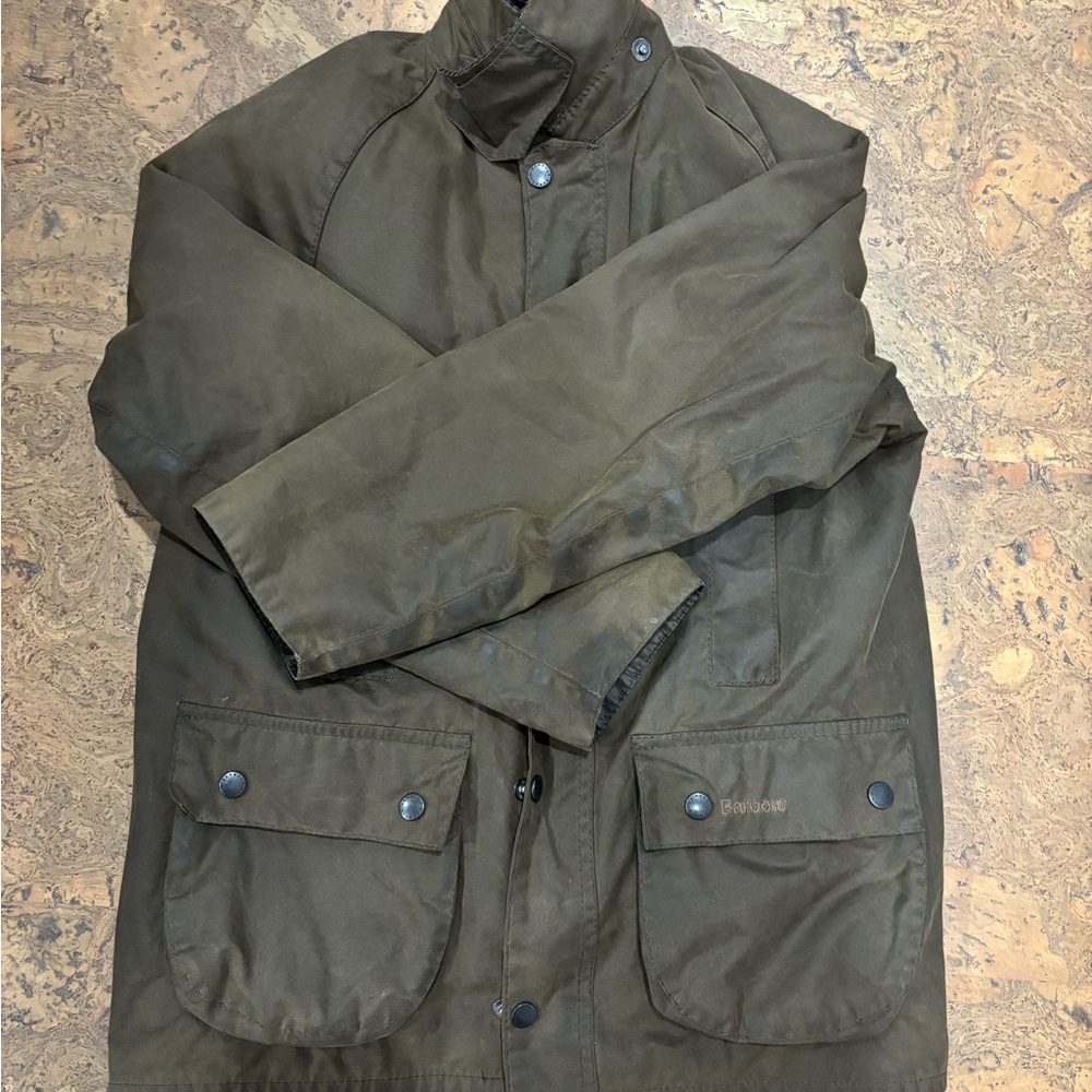 Barbour Olive Green Kids Field Jacket